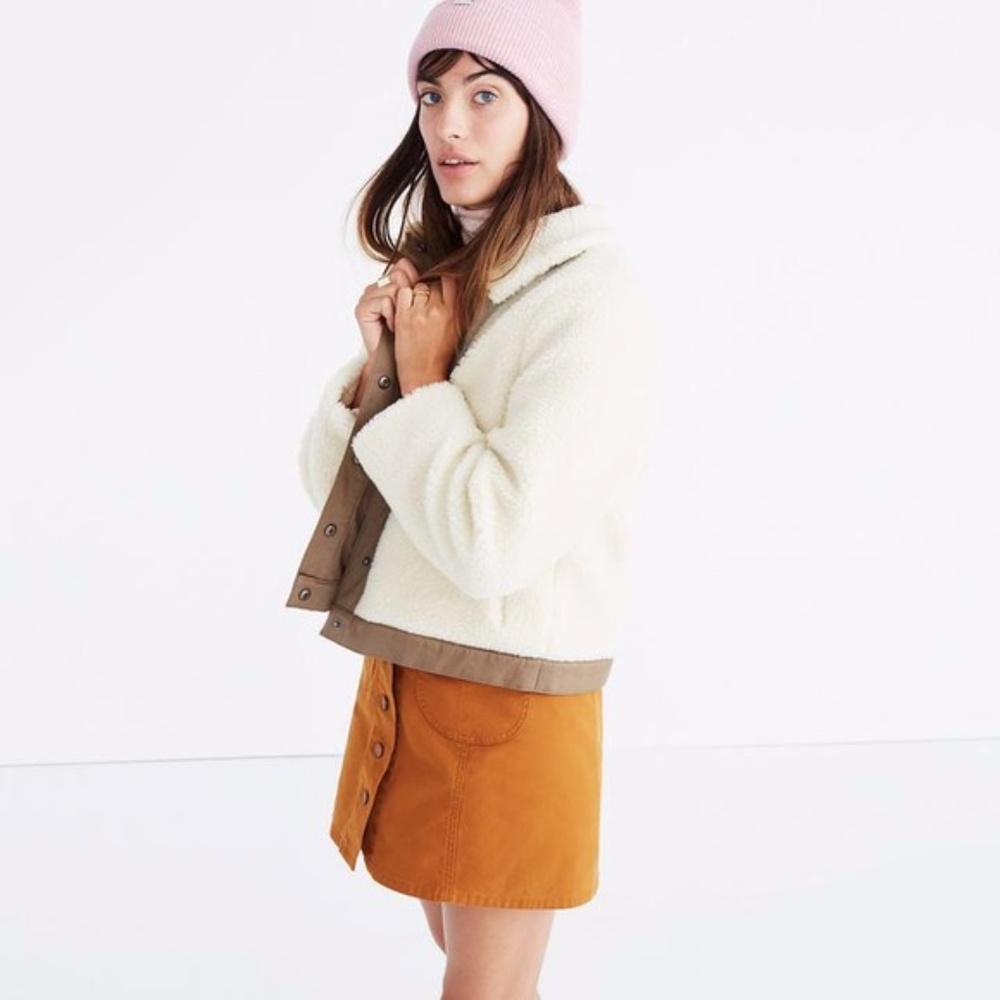 Madewell Cream Teddy Jacket